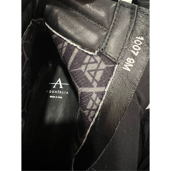 Aquatalia Women's Black Liviana Weatherproof Suede Hiking Bootie Size 9 NWOT - Picture 8 of 8